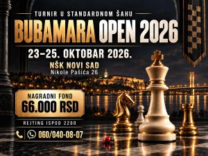 BUBAMARA OPEN 2026 Standardni Sah